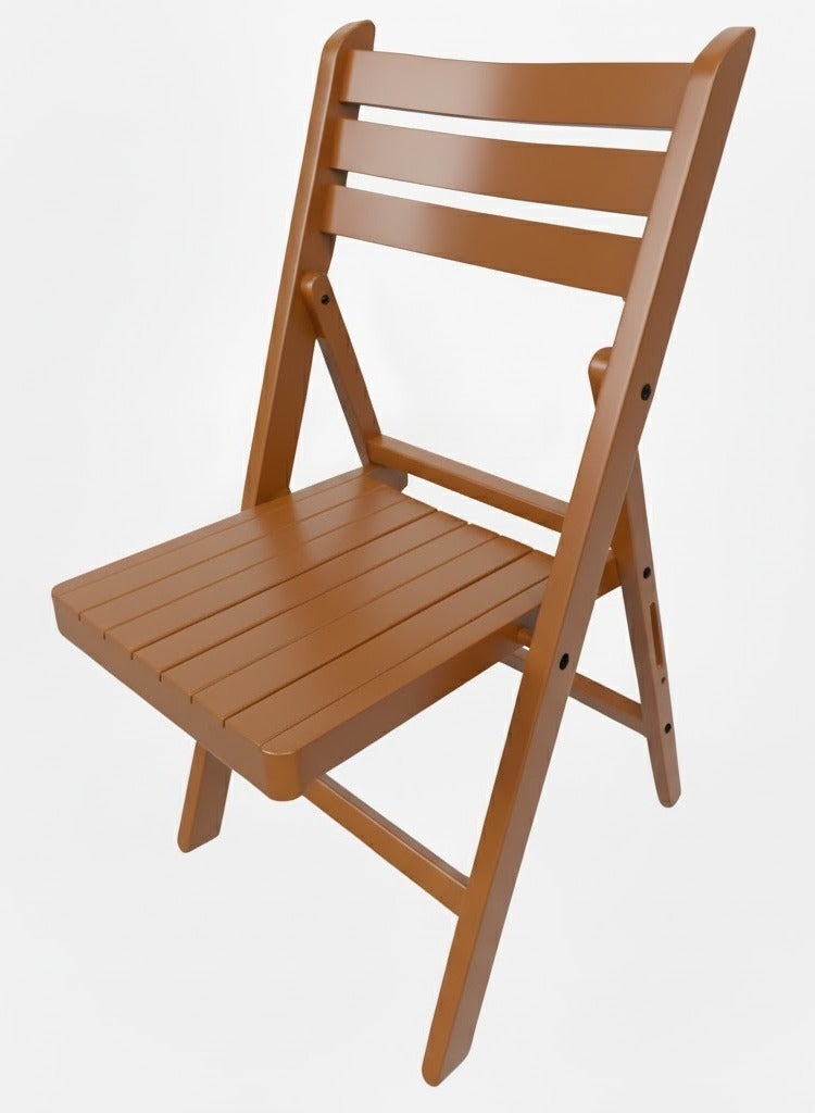 A lightweight Foldable Wooden Chair that's easy to store suitable for the kitchen home gardens brown color
