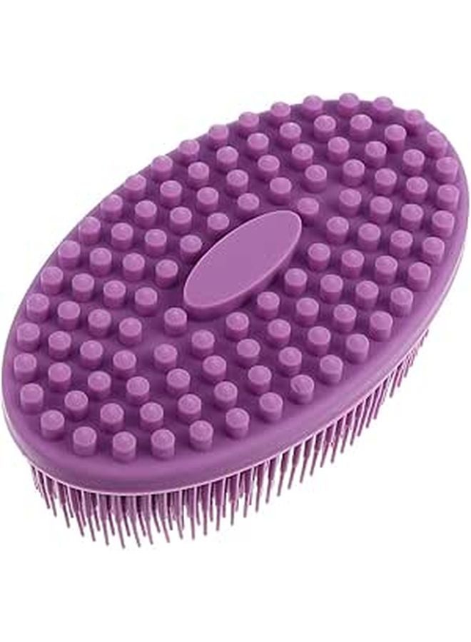 Soft Purple Silicone Baby Bath Brush Gentle Newborn Skin Massager Scrubber - Image 1