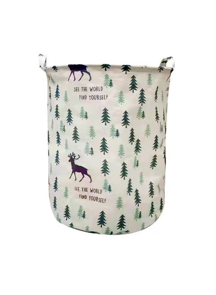 Fabric Laundry Basket White 40x50cm - Image 1