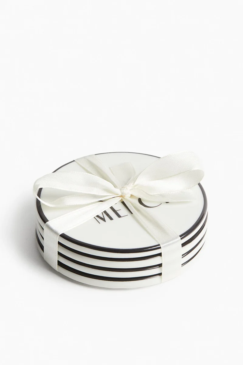 H&M 4-pack porcelain coasters