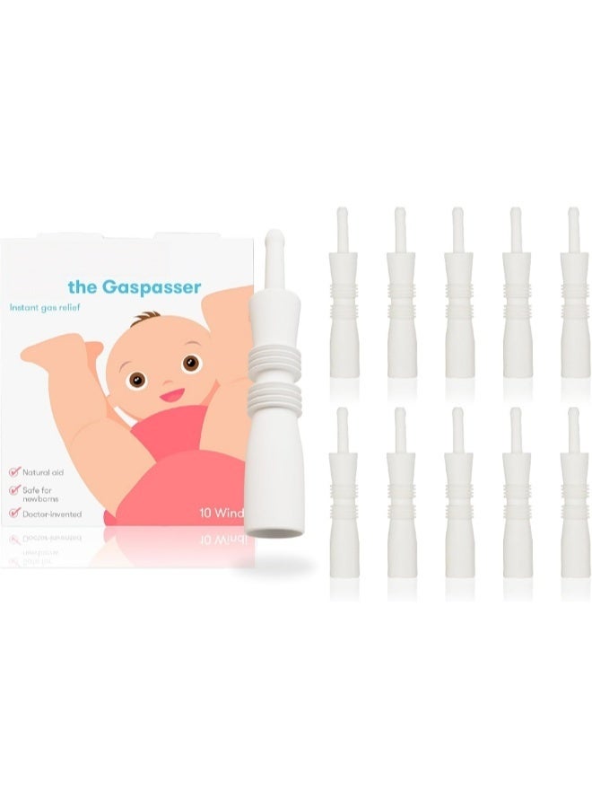 Baby Gas & Colic Reliever | 10 Qty | Made in Sweden | Instant Tummy Discomfort Relief | Safe, Natural & BPA-Free | Pediatrician-Approved, Soft & Gentle Design | Easy-to-Use for Newborns & Infants - Image 1