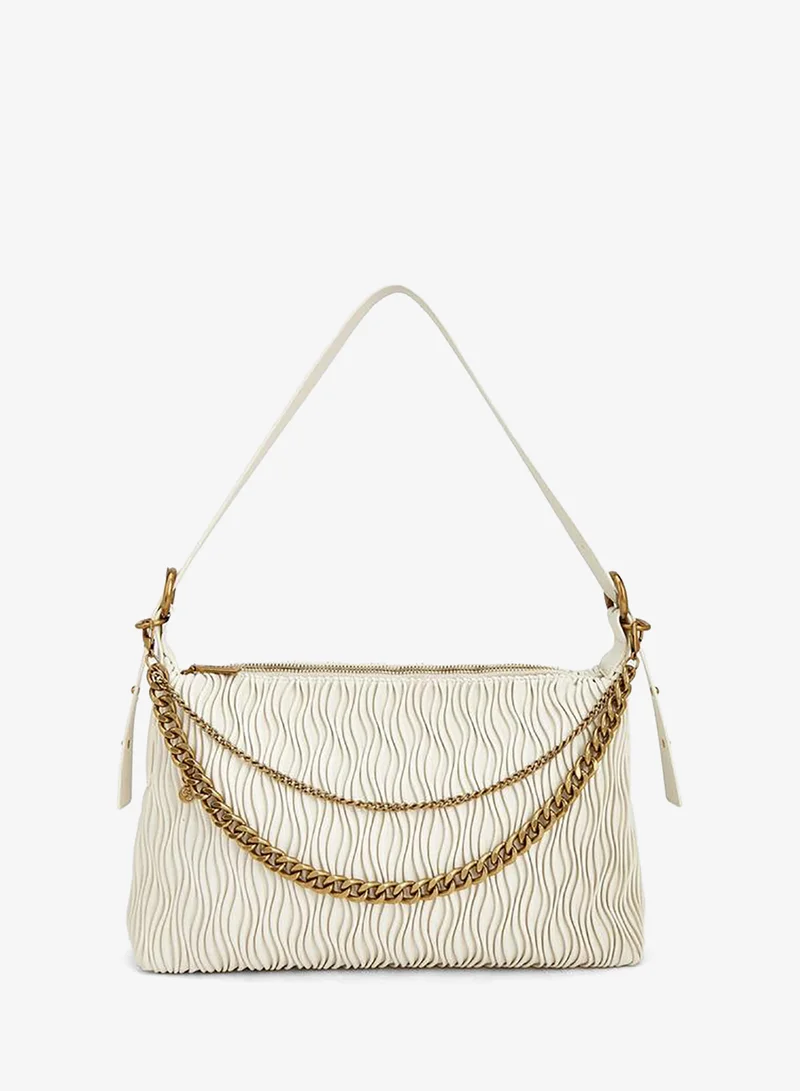 سيليست Textured Shoulder Bag With Adjustable Strap