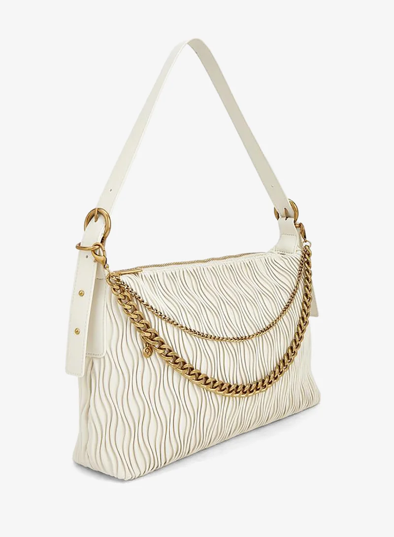 سيليست Textured Shoulder Bag With Adjustable Strap