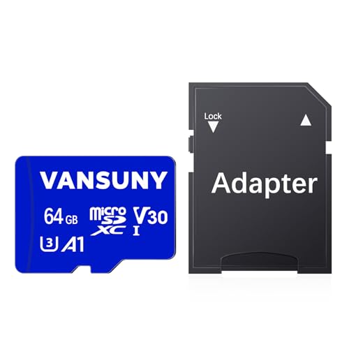 Vansuny Micro SD Card 64GB microSDXC Memory Card with SD Adapter A1 App Performance V30 4K Video Recording C10 U3 Micro SD for Phone, Security Camera, Dash Cam, Action Camera - Image 2