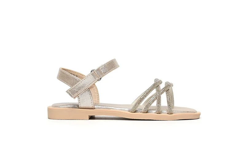 Cuple Girls embellished slingback slide sandals