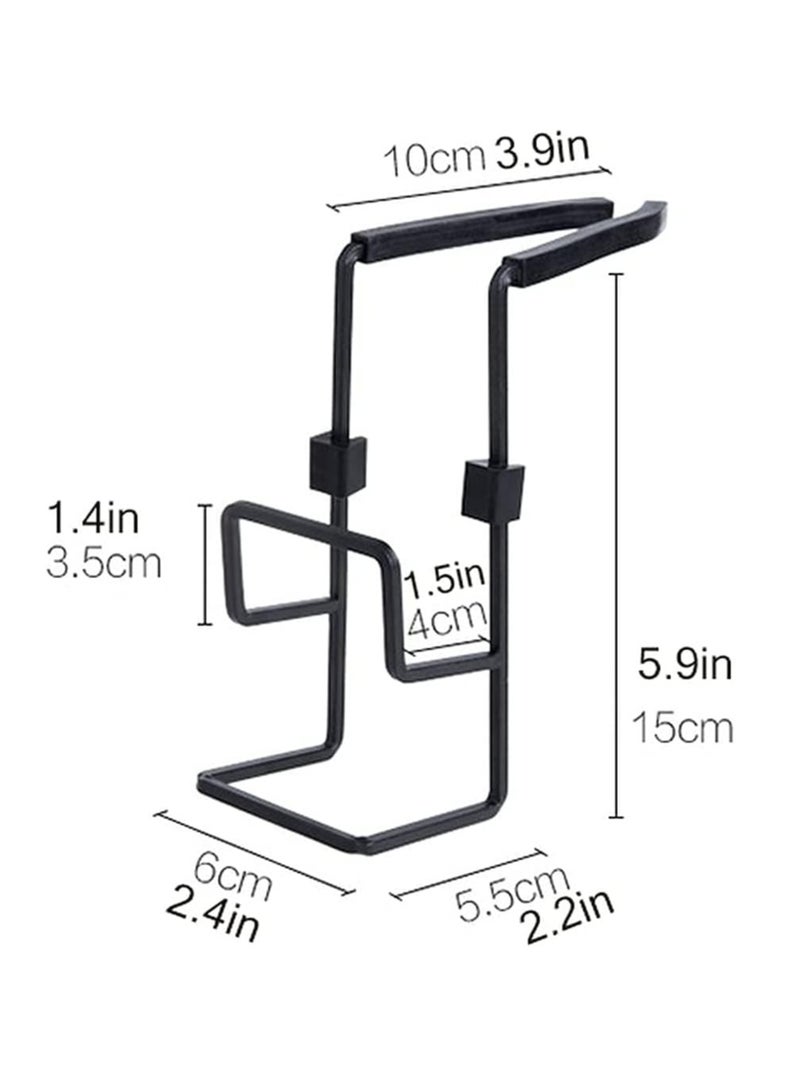 Loquat Sink Caddy Sink Sponge Holder, Faucet Rack Shower Tray, Metal Organizer Hanging Fix Around Faucet for Kitchen Bathroom - Image 2