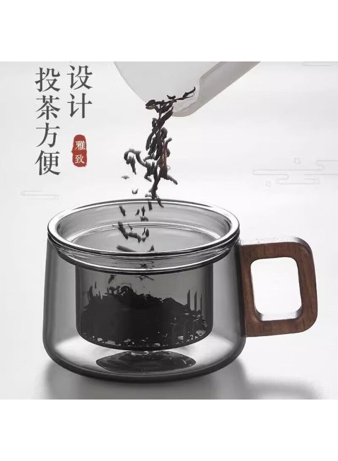 Weimingnuo Tea Infuser Cup Glass Water Separation Cup Men's Personal Glass Green Tea Cup Transparent 180ml - Image 1