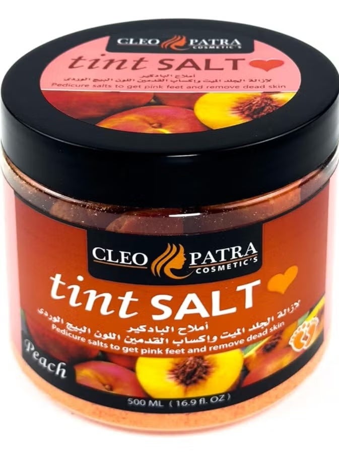 CLEOPATRA Tint Pedicure Salt For Feet With Peach 500ml - Image 2
