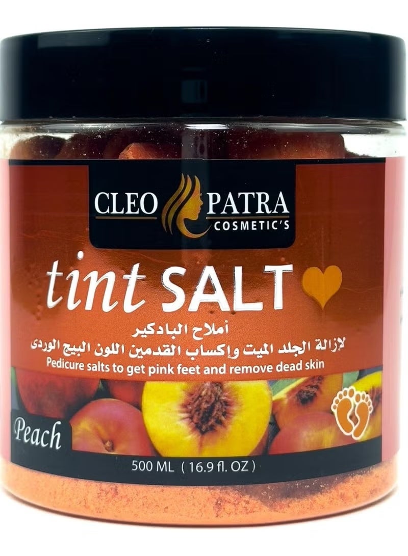 CLEOPATRA Tint Pedicure Salt For Feet With Peach 500ml - Image 1