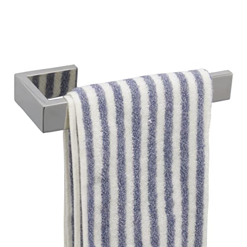 TocTen Hand Towel Holder/Towel Ring - Thicken SUS304 Stainless Steel Bathroom Hand Towel Hanger, 9 Inch Heavy Duty Wall Mounted Towel Rack, Square Hand Towel Bar for Bathroom Hardware (Chrome, 9 in) - Image 1