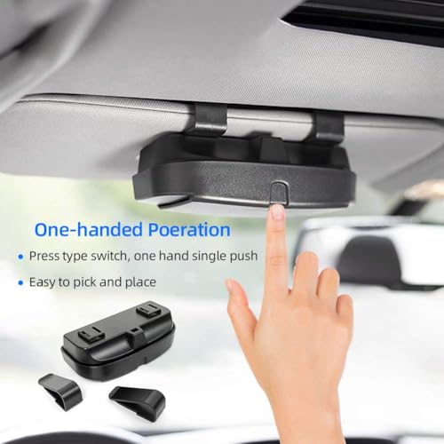 KANISYA Universal Car Visor Sunglasses Case | Plastic Eyeglass Holder for Car Sun Visor | Magnetic Closure Glasses Storage Box | Clip-On Sunglass Organizer for All Vehicles - Image 4