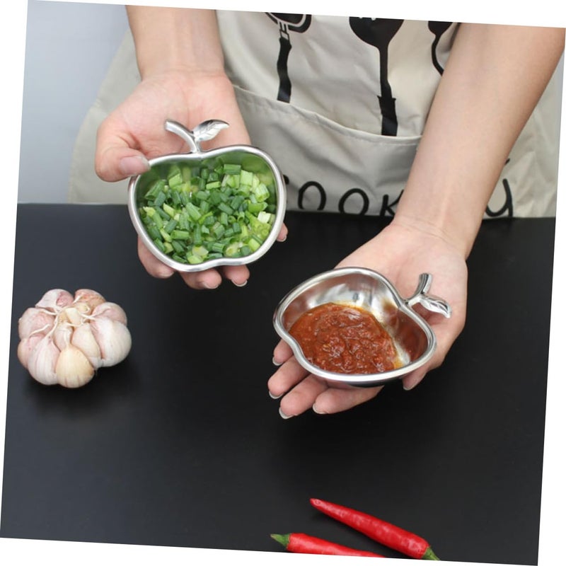 Stainless Steel Small Sauce Dishes 2 Pieces Heat Resistant Condiment Bowls for Home Restaurant Picnic - Image 4