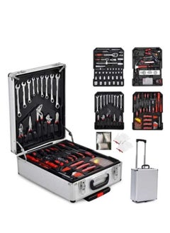 187pcs High End Maintenance Folding Trolley Kit Professional Workshop Service Tool Trolley Set
