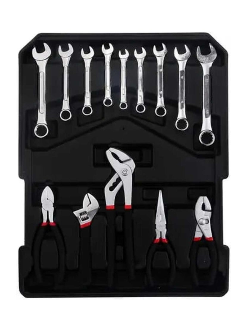 Generic - 187pcs High End Maintenance Folding Trolley Kit Professional Workshop Service Tool Trolley Set - Image 1