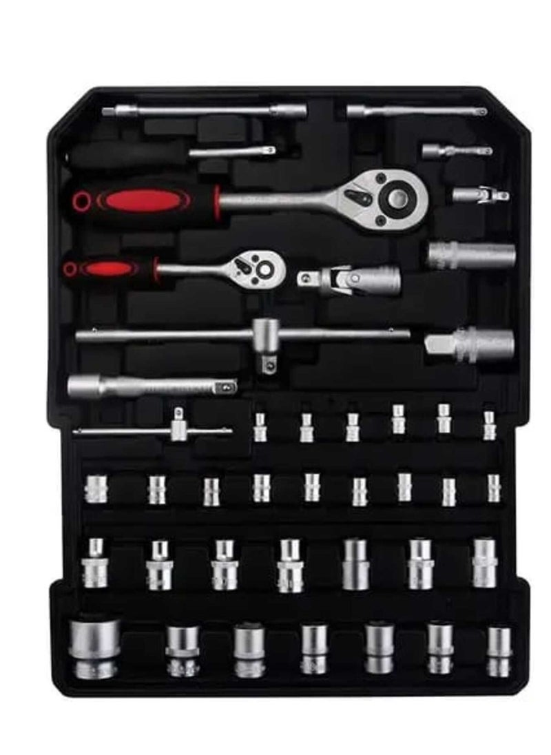 Generic - 187pcs High End Maintenance Folding Trolley Kit Professional Workshop Service Tool Trolley Set - Image 1