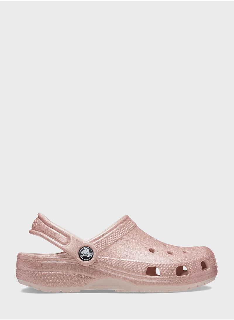 crocs - Kids Classic Glitter Clog Sandals - Image 1