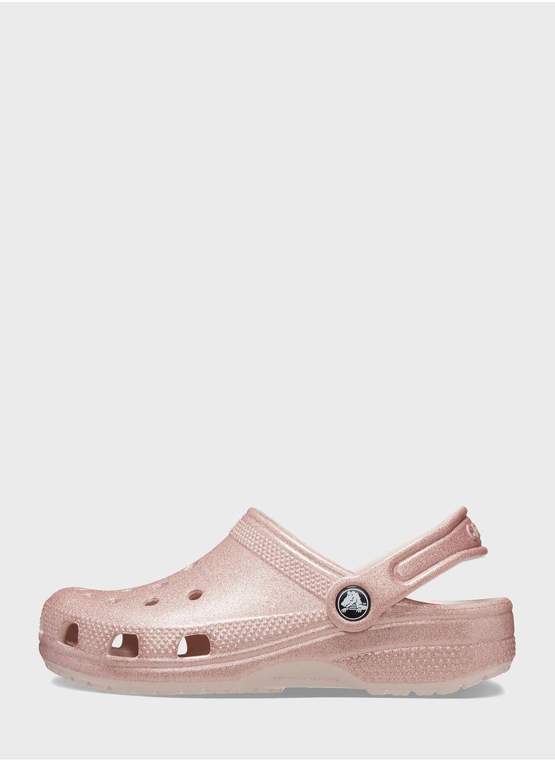 crocs - Kids Classic Glitter Clog Sandals - Image 1