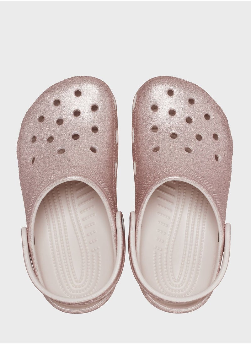crocs - Kids Classic Glitter Clog Sandals - Image 1