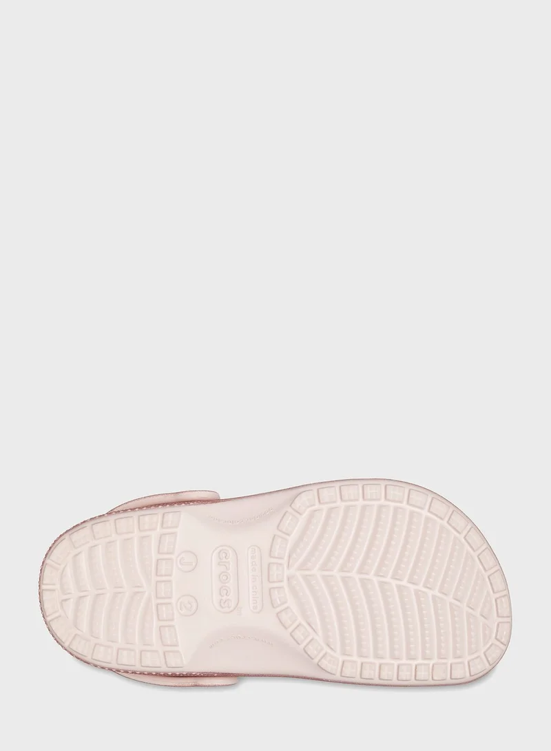 crocs Kids Classic Glitter Clog Sandals