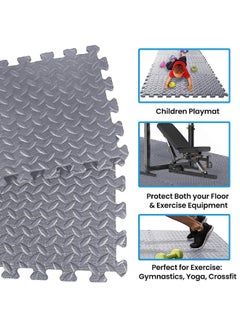 Aissiora Gym Flooring for Home Gym Interlocking Exercise Mat Tiles for Home Gym Exercise EVA Foam Floor Padding with Border for Workout Equipment Floor Padding  - Image 4