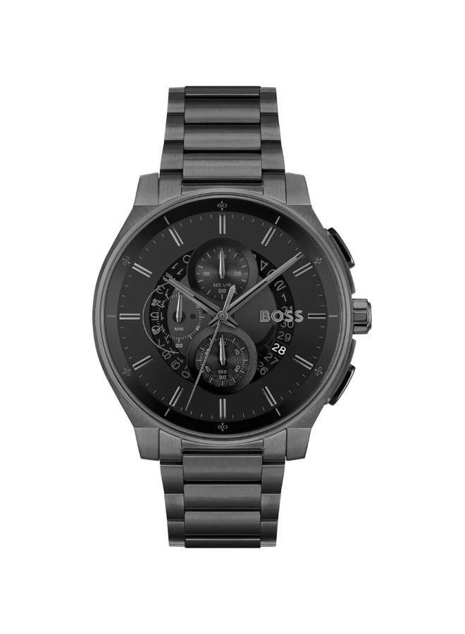 بوس BOSS Peak 2.0 1514192 Men’s Quartz Chronograph Watch Black Dial Black Ion-Plated Stainless Steel 45mm - Image 1