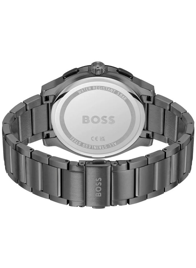 بوس BOSS Peak 2.0 1514192 Men’s Quartz Chronograph Watch Black Dial Black Ion-Plated Stainless Steel 45mm - Image 3