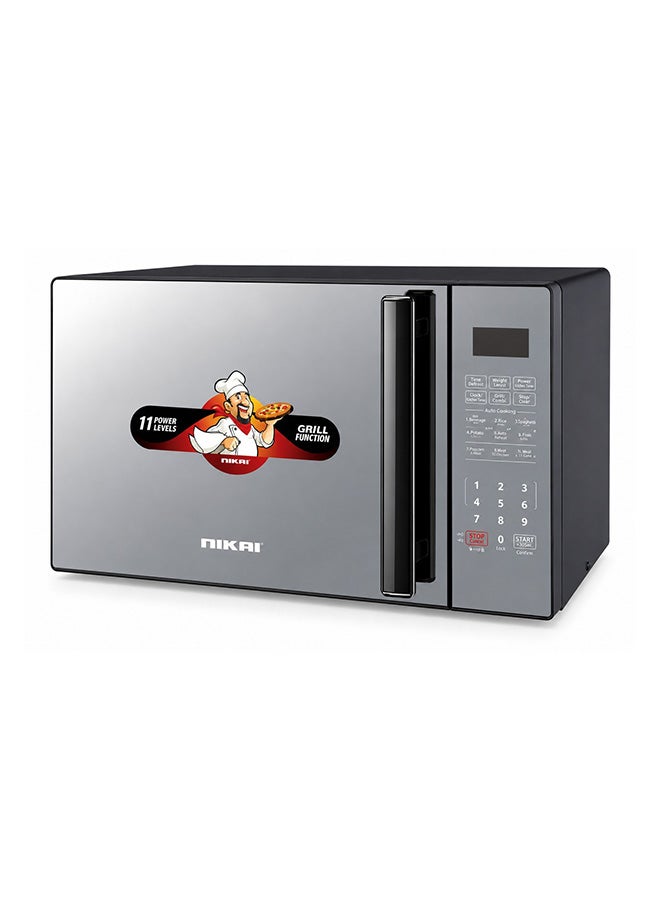 NIKAI 31L Digital Microwave Oven with Grill | 1100W, 11 Power Levels | 11 Auto Cook Menus | Digital Membrane Control | Defrost, Memory Function & Child Safety Lock | 99:99 Timer | NMO313MDG 31 L 1000 W NMO313MDG black - Image 1