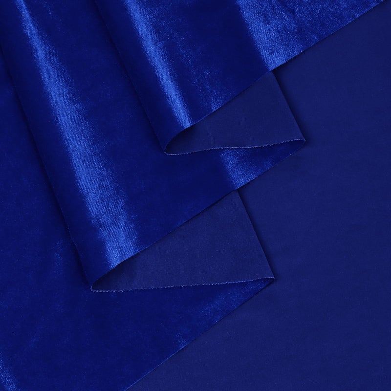 Kkjiaf Royal Blue Stretch Velvet Fabric 60 Inch Wide  1 Yard Soft Stretchy Fabric For Sewing Clothes  Apparel  Costume  Crafts - 90% Polyester 10% Spandex - Image 5