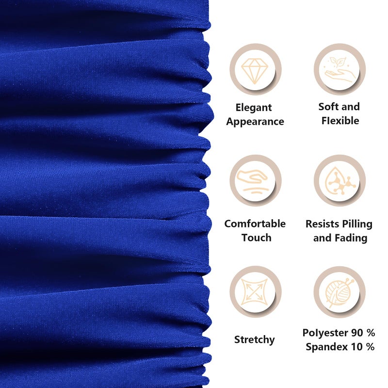Kkjiaf Royal Blue Stretch Velvet Fabric 60 Inch Wide  1 Yard Soft Stretchy Fabric For Sewing Clothes  Apparel  Costume  Crafts - 90% Polyester 10% Spandex - Image 3
