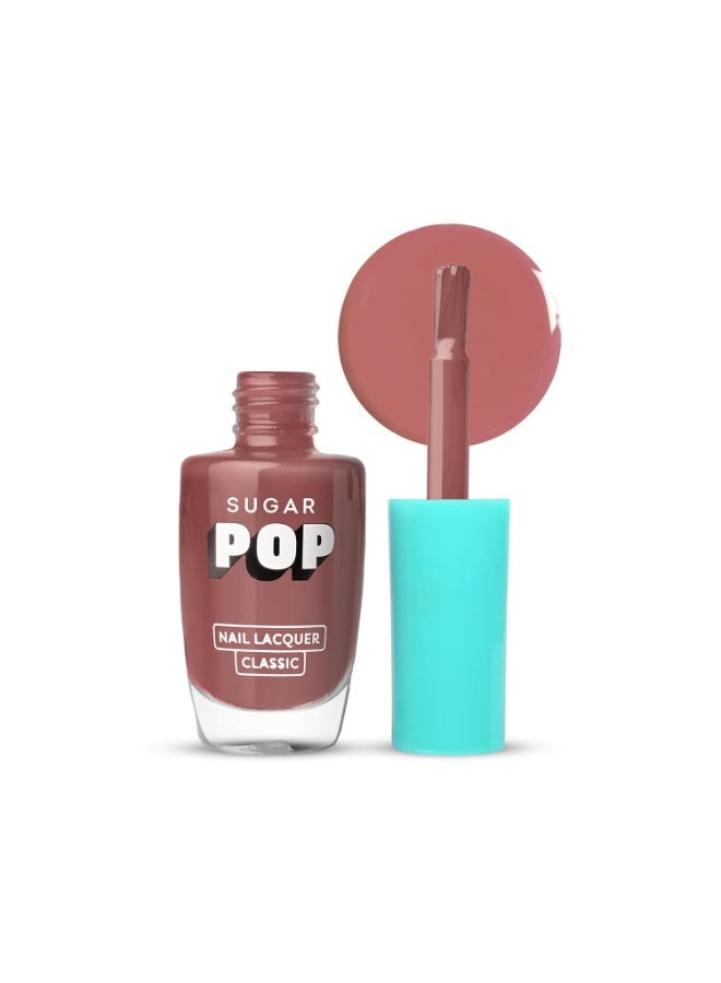 سكر بوب طلاء الأظافر SUGAR POP، درجة 11 Chocolate Treat (بني مائل للون النيود) | يجف خلال 45 ثانية | مقاوم للتشقق | لمسة نهائية لامعة | لمعان فائق | طلاء أظافر للنساء، 10 مل - Image 1