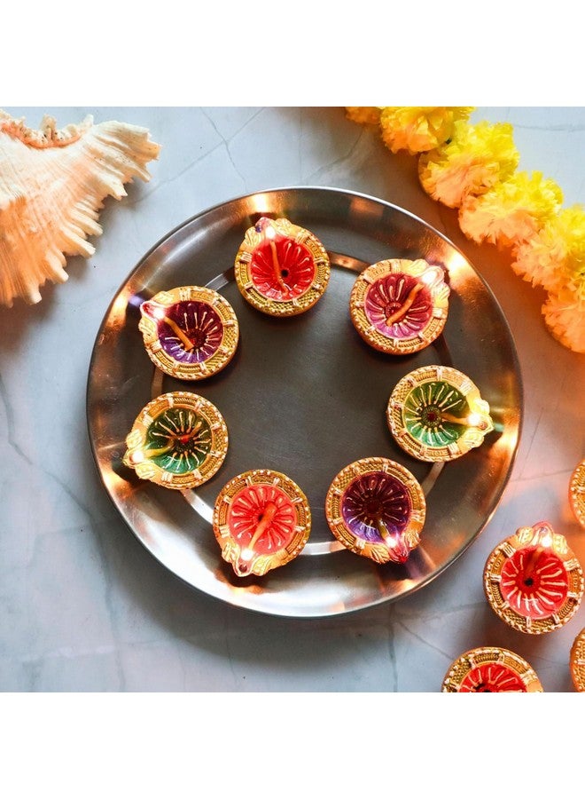 Indian Karigar هدايا ديوالي من كاريغار الهندية 6 مصابيح ديوالي لمهرجان ديوالي عناصر تزيين ديوالي لتزيين المنزل مصابيح زخرفية من الطين لمهرجان ديوالي هدايا ديوالي للتزيين - Image 5