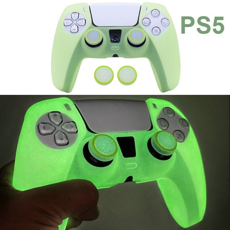 New World Glow in The Dark Silicon cover for PS5 Playstation 5 controller,Glow in The Dark Protective Case Sleeve for Sony Playstation 5 DualSense Controller - Image 1