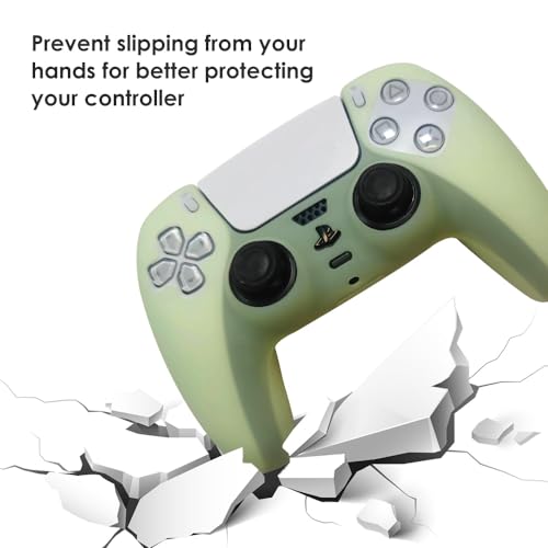 New World Glow in The Dark Silicon cover for PS5 Playstation 5 controller,Glow in The Dark Protective Case Sleeve for Sony Playstation 5 DualSense Controller - Image 5