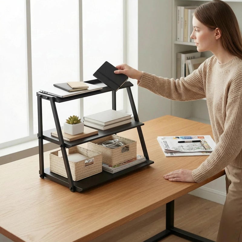 WWN 3-Tier Candy Display - Multi-Functional Counter Snack & Chip Holder for Stores - Cupcake Display Stand (Black) - Image 5