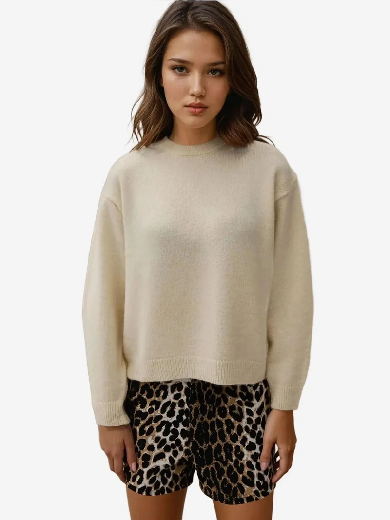 HICCUP Crew Neck Basic Sweater