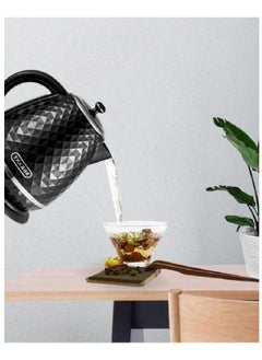 sokany 1.7L Electric Kettle,2200W Portable Fast Electric Hot Water Kettle Stainless Steel Double Wall Electric Kettle for Tea & Coffee,Black,SK-1032  - Image 2