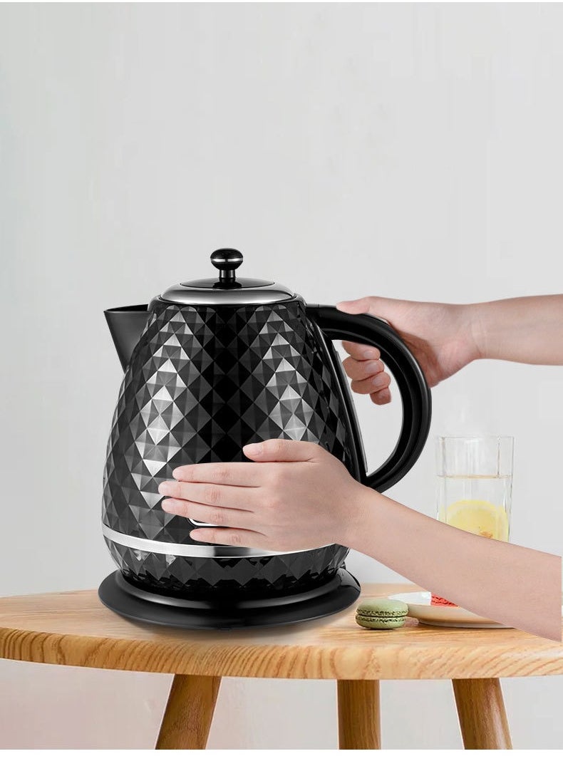 sokany 1.7L Electric Kettle,2200W Portable Fast Electric Hot Water Kettle Stainless Steel Double Wall Electric Kettle for Tea & Coffee,Black,SK-1032  - Image 3