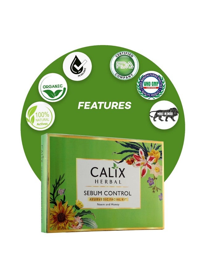 كلاليكس هيربال مجموعة العناية بالوجه من كاليكس هيربال سيبوم كنترول أيورفيدا لتنقية البشرة وموازنة رطوبتها بتركيبة كيراتينية مع النيم والعسل، 260 جرام - Image 5