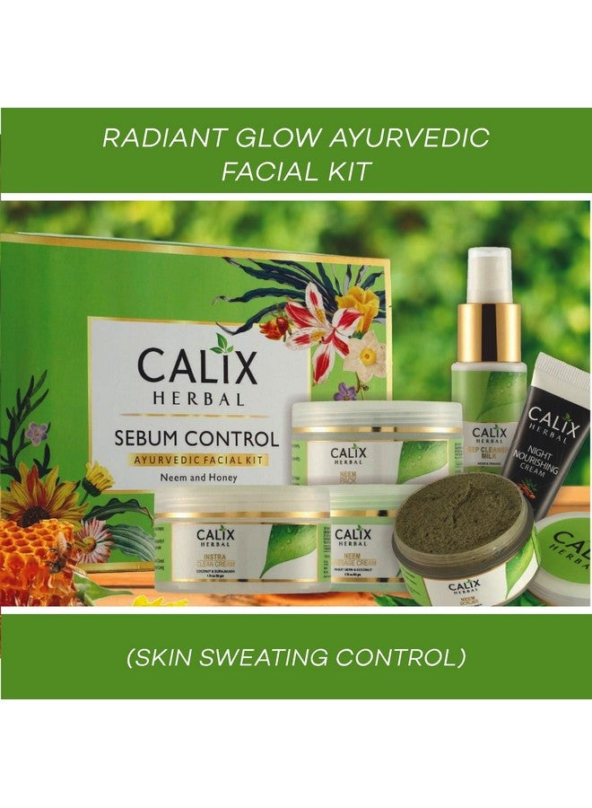 كلاليكس هيربال مجموعة العناية بالوجه من كاليكس هيربال سيبوم كنترول أيورفيدا لتنقية البشرة وموازنة رطوبتها بتركيبة كيراتينية مع النيم والعسل، 260 جرام - Image 2