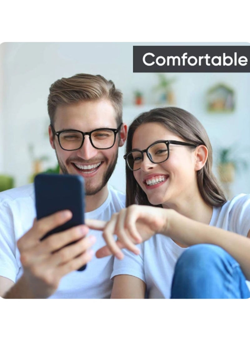 كومبي نظارات حجب الضوء الأزرق/نظارات طبية للنساء والرجال باللون الأسود - Image 5