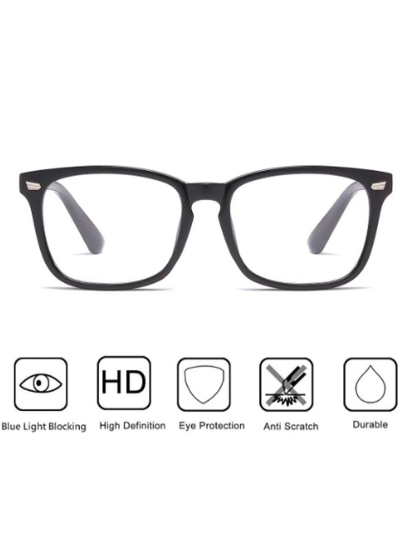 كومبي نظارات حجب الضوء الأزرق/نظارات طبية للنساء والرجال باللون الأسود - Image 3