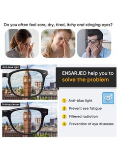 CoomBe Blue Light Blocking Glasses/Eyeglasses for Women Men Black  - Image 5