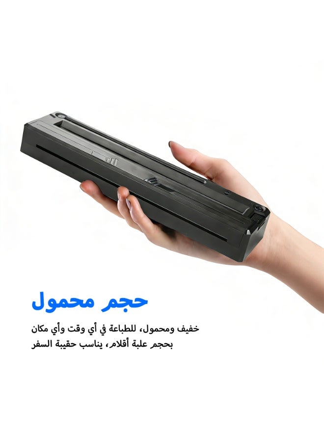 ميدوسي طابعة حرارية محمولة M8، تدعم ورق حراري A4، طابعات سفر محمولة بدون حبر بدقة 203 نقطة في البوصة للسيارة والمدرسة والمكتب، طابعة بلوتوث صغيرة لأجهزة Android وiOS - Image 5