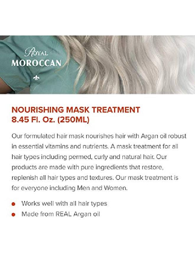 Royal Moroccan Argan Oil Hair Mask ; Nourishing Hair Mask Treatment For Thin And Fine Hair & Damage Hair ; Argan Oil For Hair ; 250 Ml (8.45 Fl Oz) - Image 3