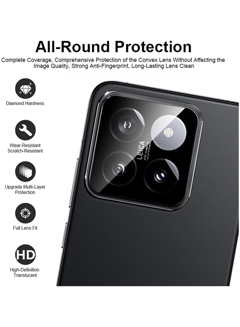 Waldic Xiaomi 14 Camera Lens Protector, Scratch-Resistant HD Clarity Ultra-Thin Lens Cover - Black  - Image 3