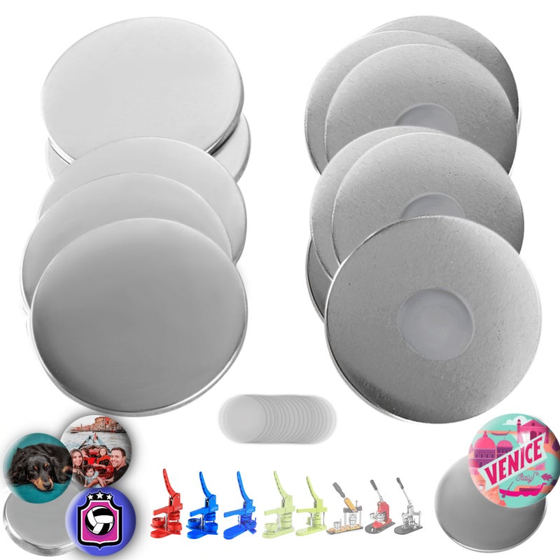 nice2have Nice2Have 25 Sets of Fridge Magnet Buttons 225 inch 58mm  Button Maker Supplies for Button Maker Machine