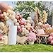 IHEPYQ Boho Balloon Arch Kit 158pcs Dusty Rose Balloon Garland Dusty Pink Nude Brown Cream Peach Chrome Rose Gold Balloon Garland Kit for Baby Shower Bridal Wedding Birthday Party Decorations - Image 3