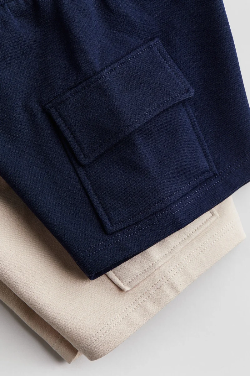 H&M 2-pack cargo sweatshirt shorts