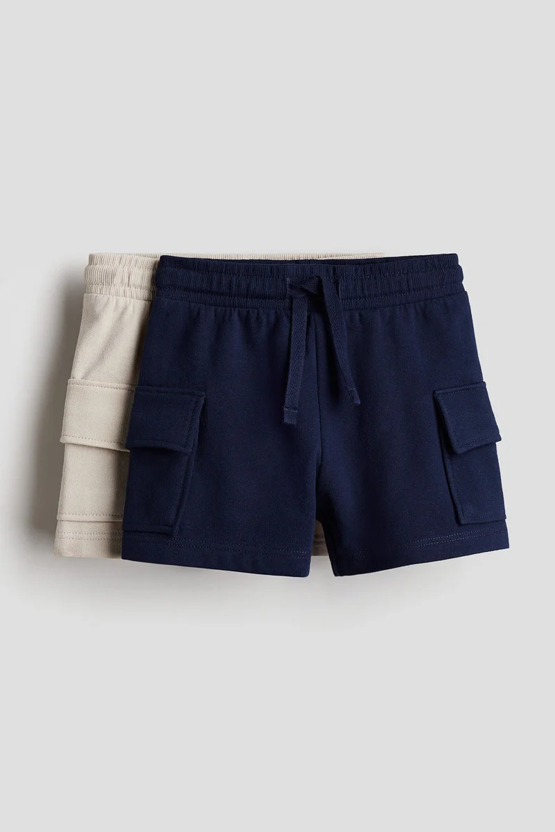 H&M 2-pack cargo sweatshirt shorts