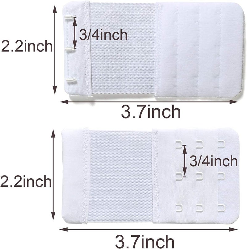 SAMGU Store Women's Bra Extenders 2 Hook / 3 Hook / 4 Hook / 5 Hook / 6 Hook, Soft Stretchy Back Bra Extension Strap - Image 3